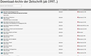 Ansicht des Archivs der Zeitschrift Bürger & Staat Ansicht des Archivs der Zeitschrift Bürger & Staat